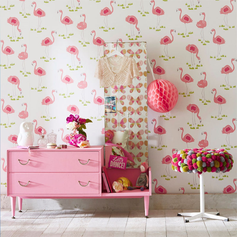 Beautiful Flamingo Wallpaper by Scion 