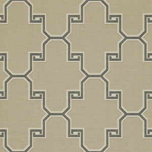 Taupe Gio Wallpaper with 3D Look of Trellis for Halls & Living Rooms 