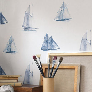 Fregate Sailboats Wallpaper Rivage Collection by Casadeco