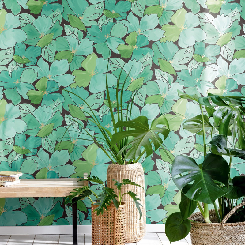 August - Green Leaves Wallpaper