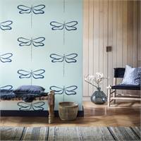 Dragon Fly Blue Wallpaper with Dragon Flies with Wide Wings 