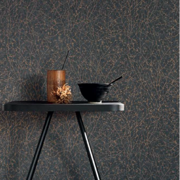 Spring Abstract Wallpaper with Delicate Branches & Buds from Casadeco Natura Collection