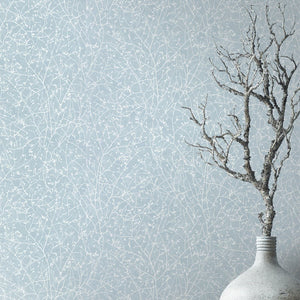 White Spring Abstract Wallpaper from Natura Collection by Select Style for Dining Room